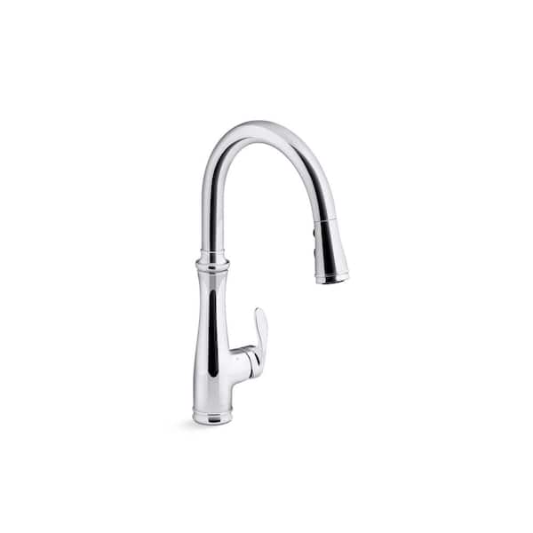 KOHLER Bellera Single Handle Touchless Pull Down Kitchen Faucet in Polished Chrome