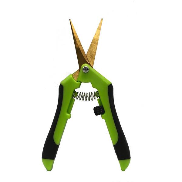 Viagrow 2 in. Micro Tip Straight Blade Non-Slip Comfort Grip Pruning Shears