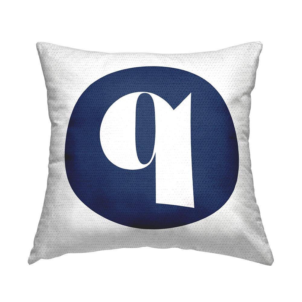 Blue Circle Letter Q Square Outdoor Throw Pillow price history on PriceWatchPro
