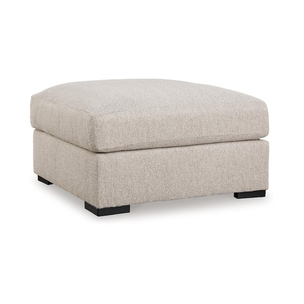 Balli Dark Beige Polyester Square Accent Ottoman