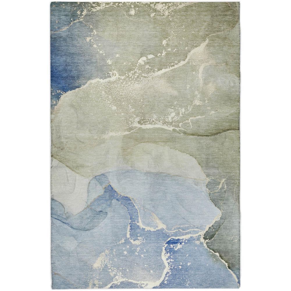 Dream Shag Premium Machine Washable Abstract ADS517 Blue 8 ft. x 10 ft. Area Rug price history on PriceWatchPro