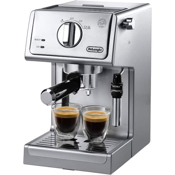 2 Cup 15-Bar Stainless Steel Espresso Machine and Cappuccino Maker with Manual Frothier