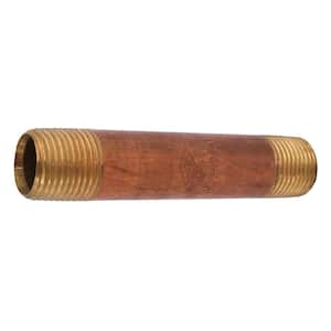 3/4 in. x 6 in. Red Brass Nipple