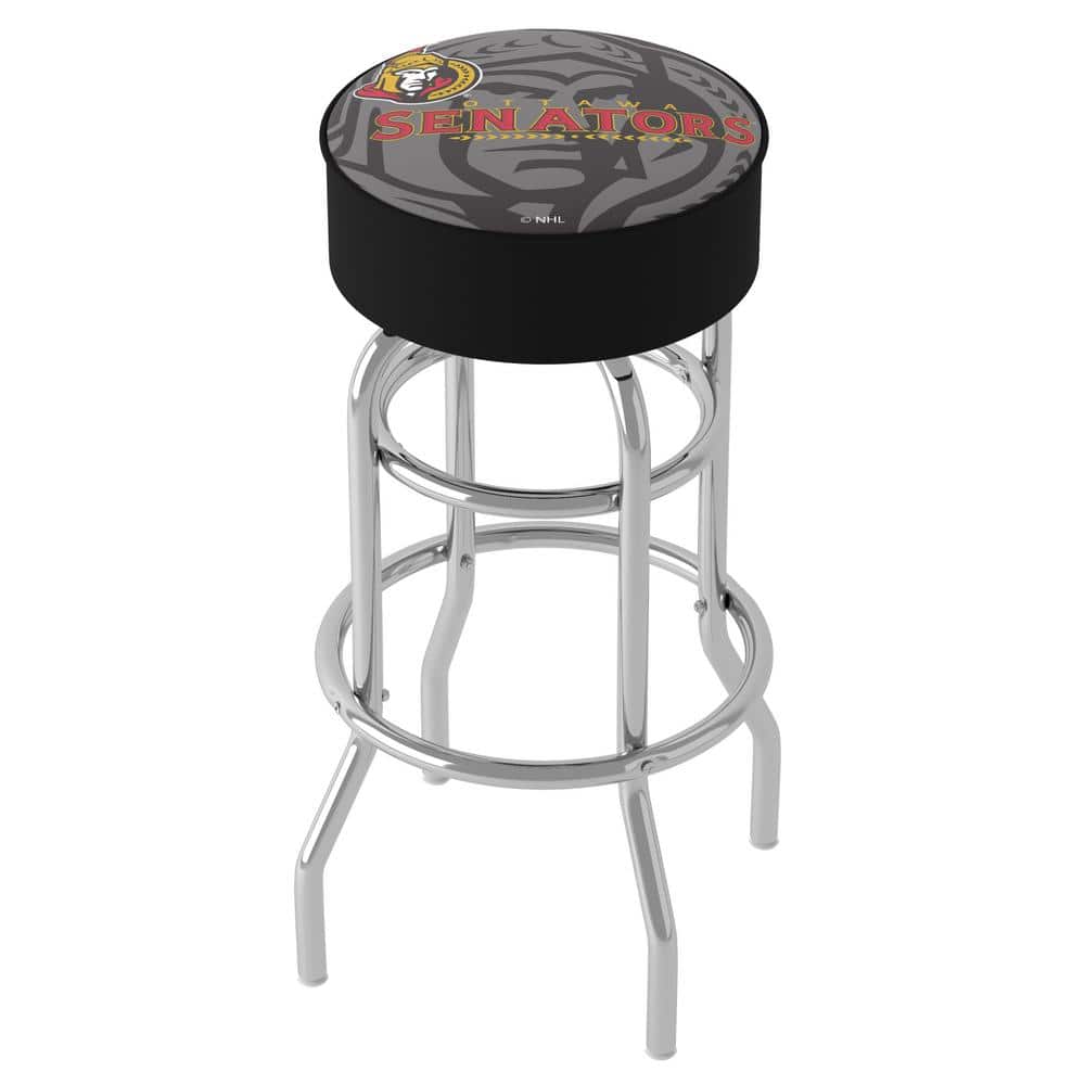 Ottawa Senators Watermark 31 in. Red Backless Metal Bar Stool with