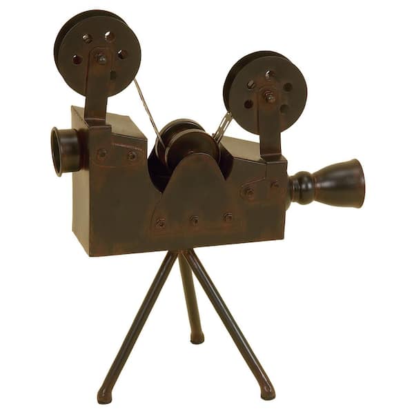 Litton Lane Brown Metal Camera Film Sculpture