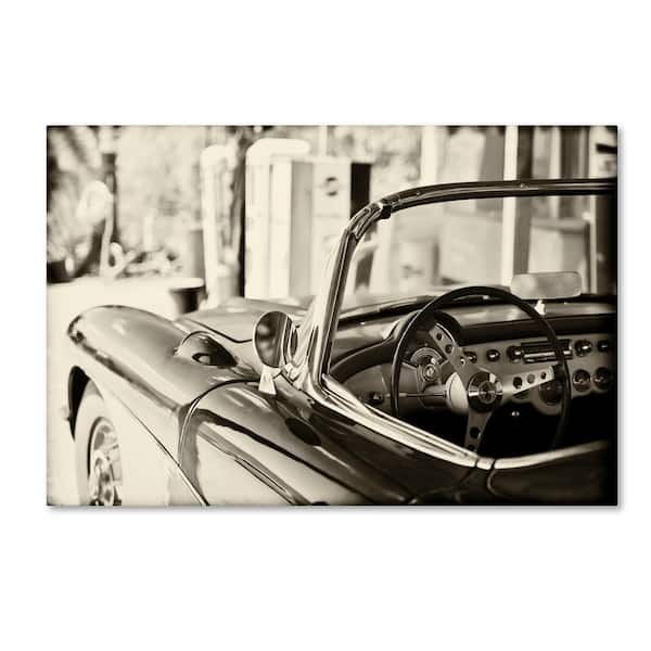 Trademark Fine Art 22 in. x 32 in. Classic Car by Philippe Hugonnard Floater Frame Home Wall Art