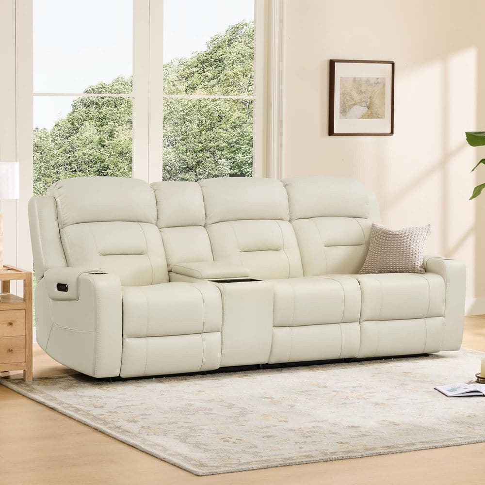 Spruce & Spring Cade 96.85 in. Rectangle Dual Motors Rolled Arm Lay ...