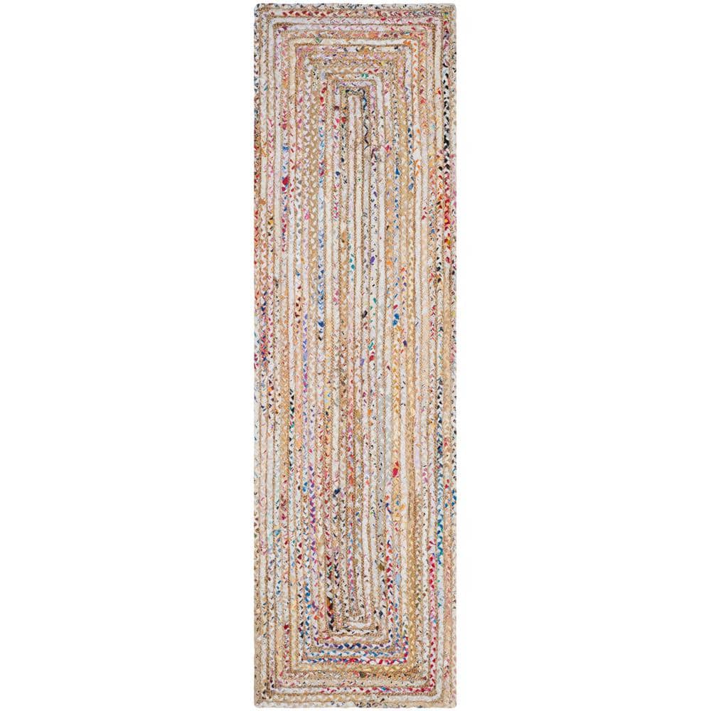 Cape Cod Beige and Multicolor Handwoven Cotton Area Rug