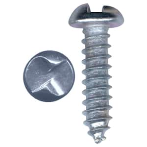 #8 x 1 in. One-Way Round Head Zinc Plated Sheet Metal Screw (4-Pack)