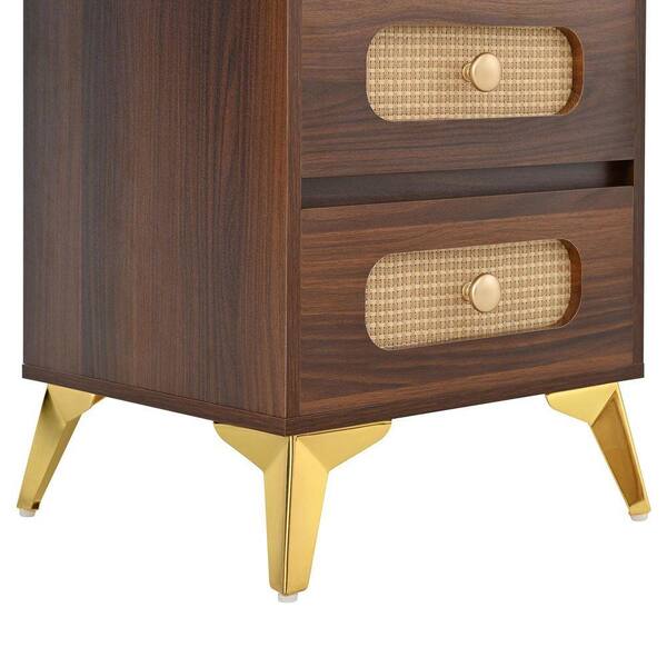 Nestfair Dark Walnut Brown 47.24 in. W Makeup Vanity Dresser with 5  Drawers, Mirror, 3 Color Adjustable Lights and Storage Shelf MUHL968D - The  Home Depot