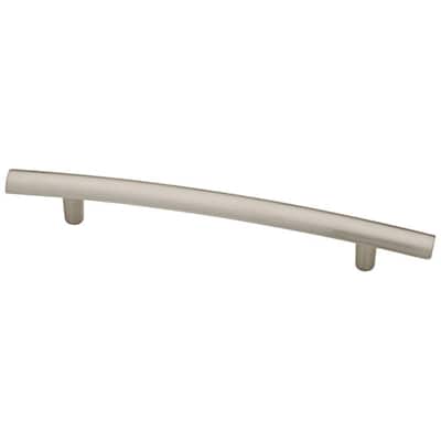 Arched 5-1/16 in. (128 mm) Center-to-Center Satin Nickel Drawer Pull (12-Pack)