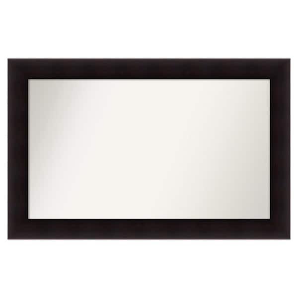 Amanti Art Portico Espresso 41.75 in. x 26.75 in. Custom Non-Beveled Wood Framed Batthroom Vanity Wall Mirror