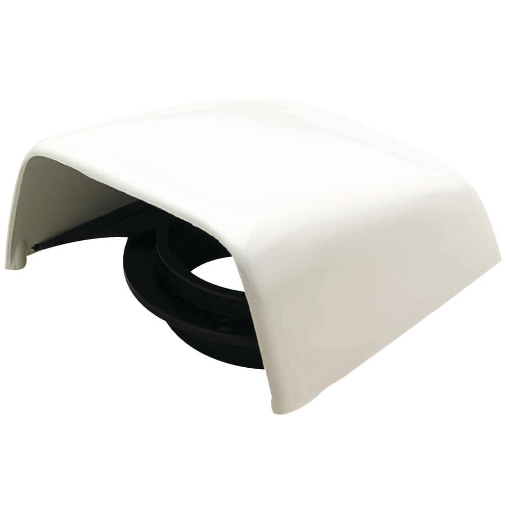 Snap On Clam Vent With Hose Adapter, White