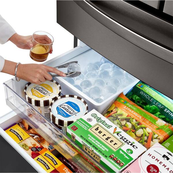 freezer with round ice maker