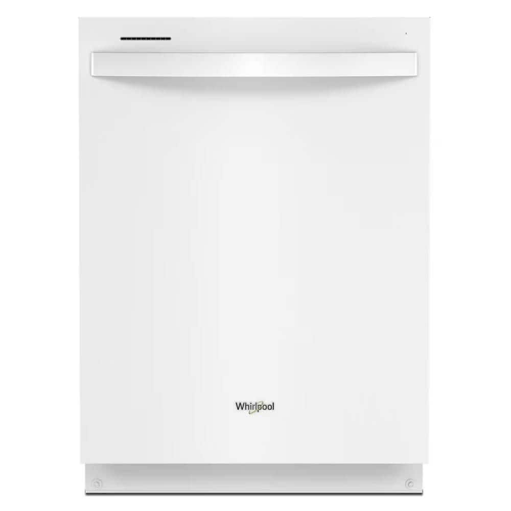 Whirlpool 24 in. Hidden Control Built-In Tall Tub Dishwasher in White with 5-Cycles 50 dBA