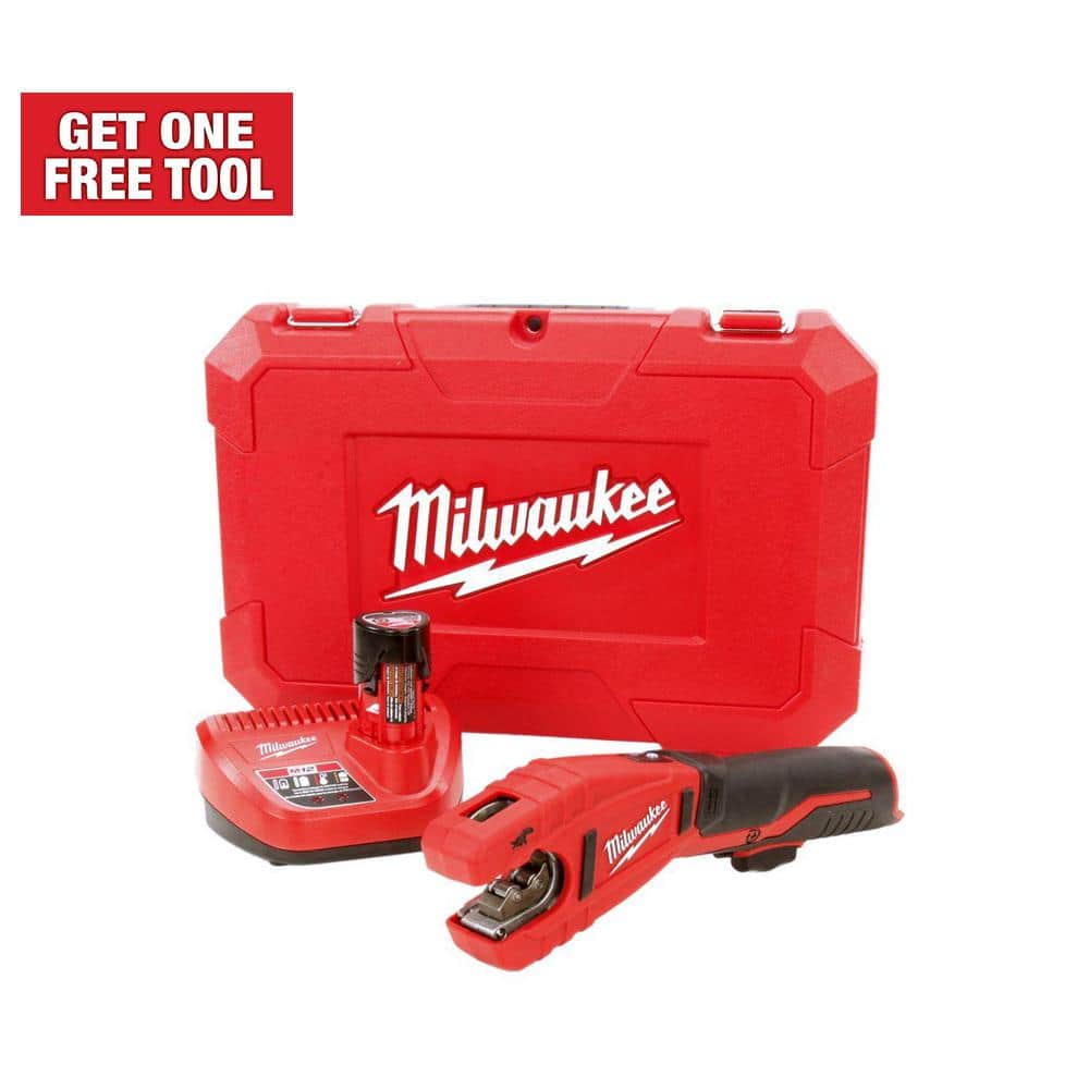 Milwaukee M12 12V Lithium-Ion Cordless Copper Tubing Cutter Kit with 1.5 Ah  Battery, Charger and Hard Case 2471-21 The Home Depot