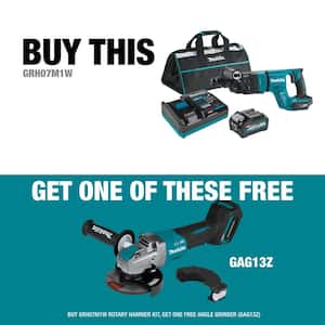 40V max XGT Brushless 1-1/8in. Roto Hammer Kit w/Dust Extractor, AFT (4.0Ah) w/bonus XGT Brushless 5in. Angle Grinder