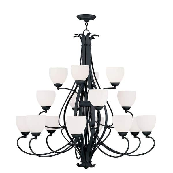 Livex Lighting Brookside 16 Light Black Chandelier