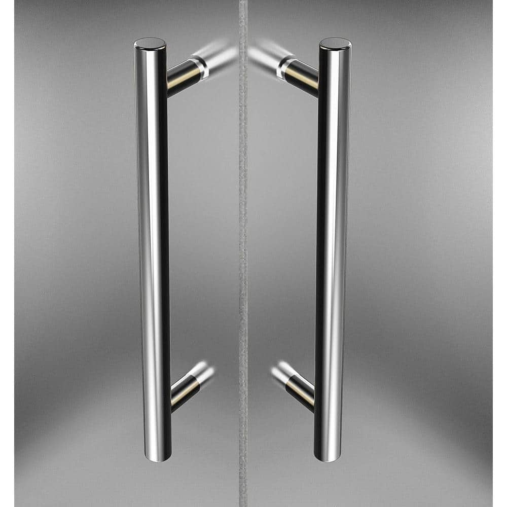 Vanora 32" x 72" Chrome Frameless Hinged Shower Enclosure