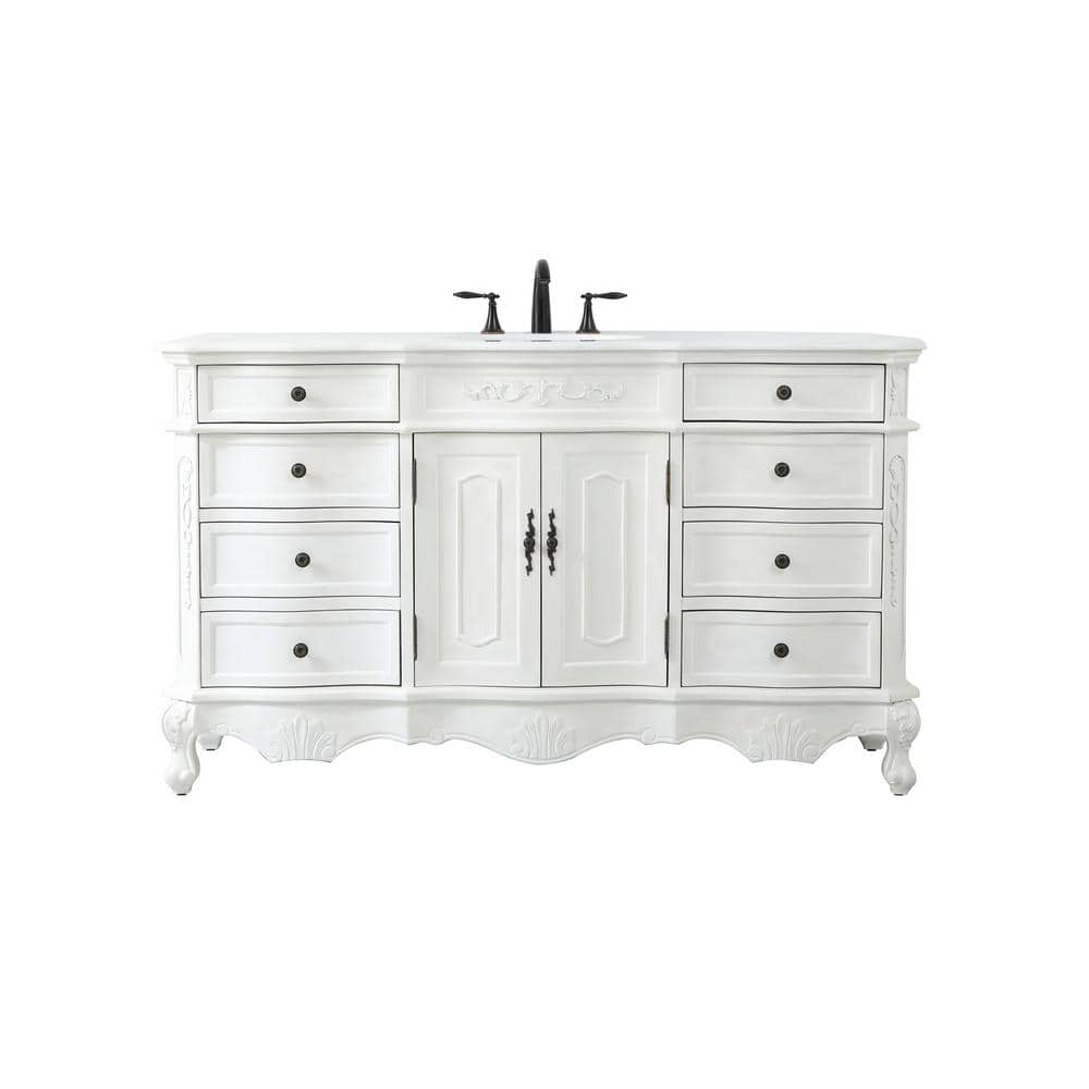 Simply Living 60 in. W x 21 in. D x 36 in. H Single Sink Bath Vanity in Ant