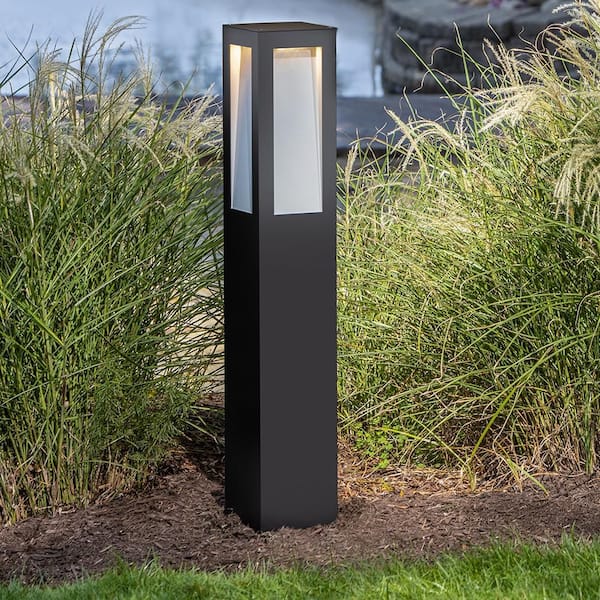 Taper Hardwired Black LED Bollard Light