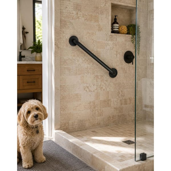 Americana 18 in. x 1-1/4 in. Grab Bar in Black