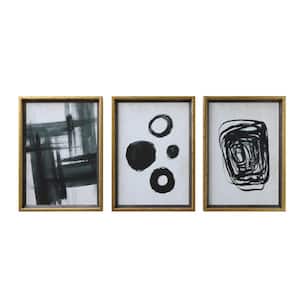 3 Piece Framed Graphic Print Abstract Poster Wall Decor 27.5 in. x 20 in.