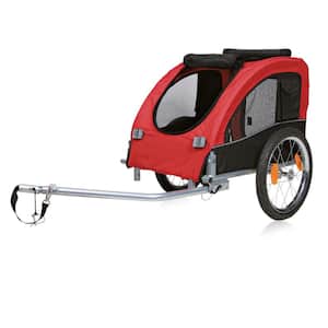 Dog Bike Trailer for Small to Medium Dogs Pet Trailer Air-Filled Tires Collapsible