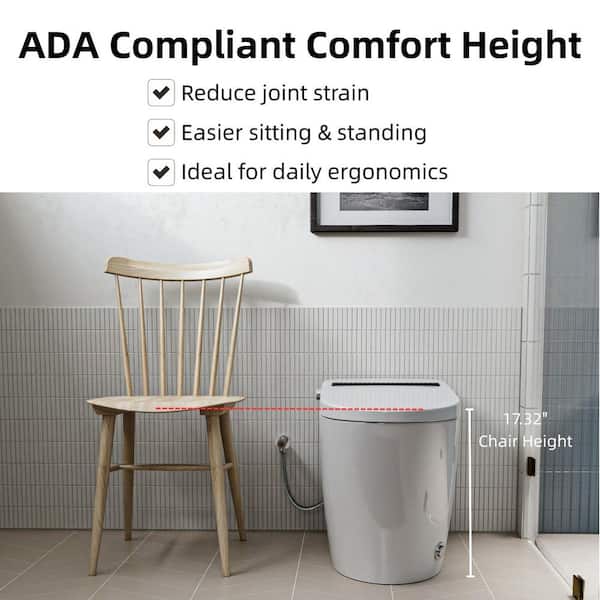 Los Flexi Non Electric Bidet Toilet, Elongated ADA Tankless