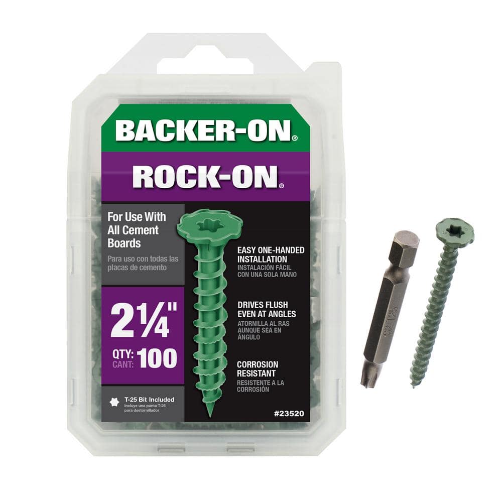 Backer-On 23411 9 by 1-5/8 Serrated Head Star Drive Cement Board Screws 140 Pack 1
