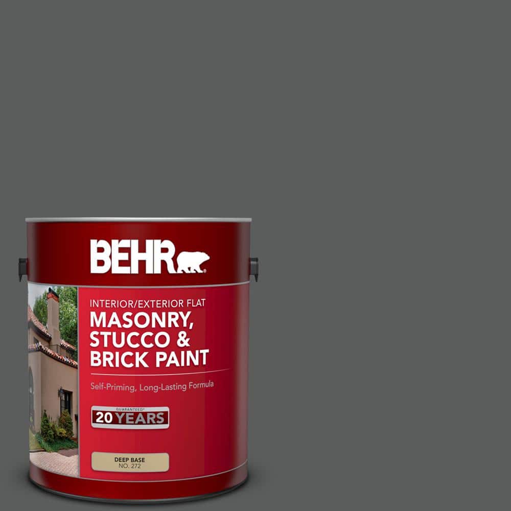 1 gal. #N520-6 Asphalt Gray Flat Interior/Exterior Masonry, Stucco and Bric