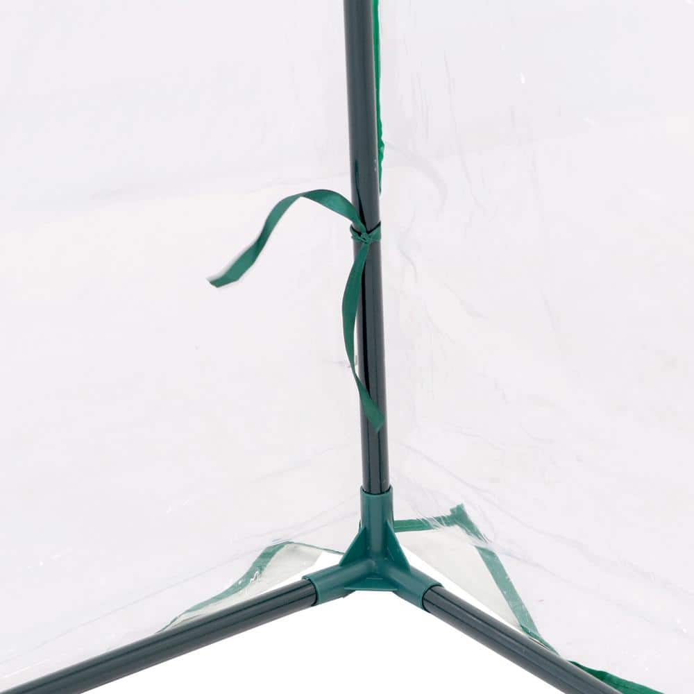 Clear PVC Mini Cloche Greenhouse with Zippered Doors