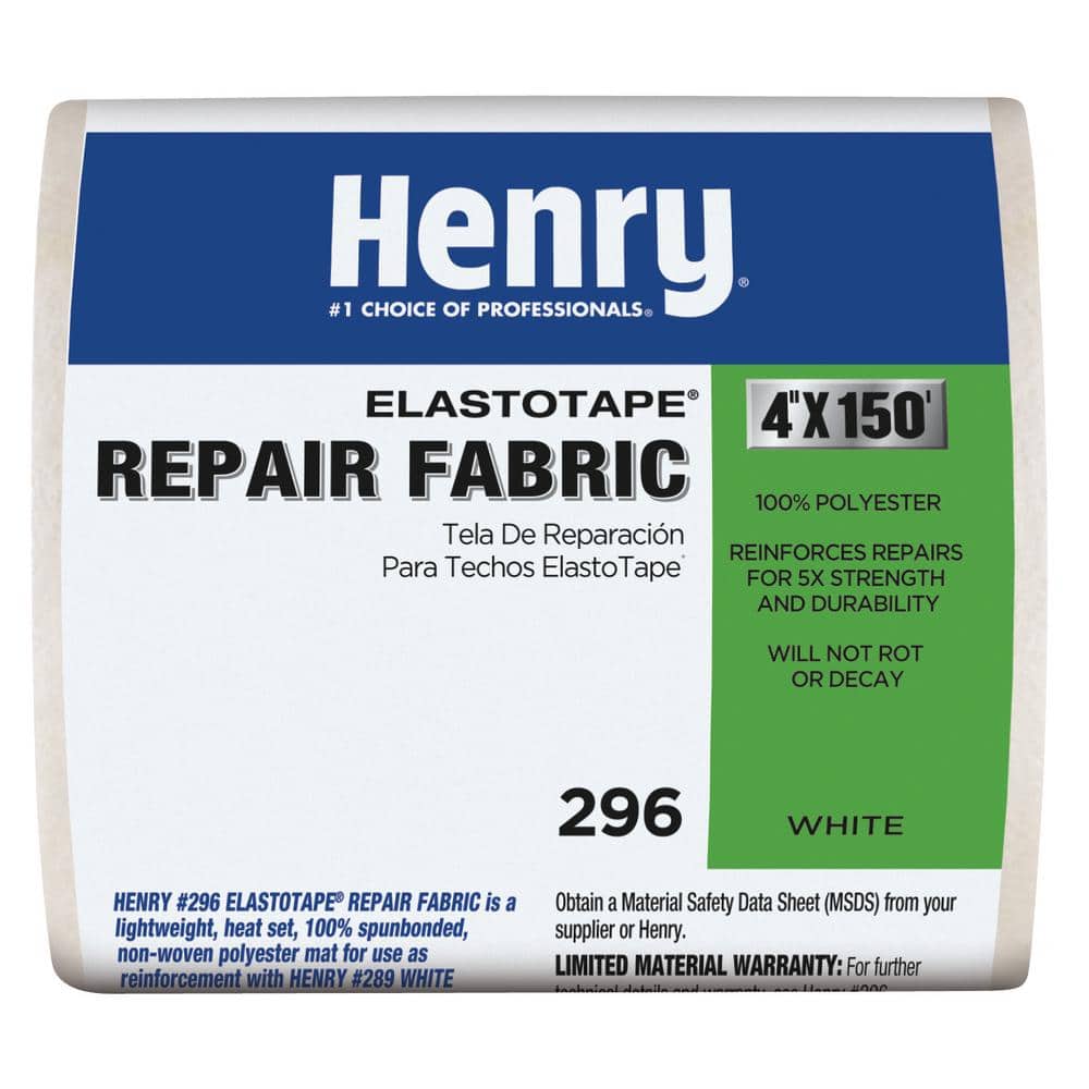 Henry 181 Black Roof Repair Fabric Asphalt Saturated 4 in. x 150 ft.  HE181195 - The Home Depot