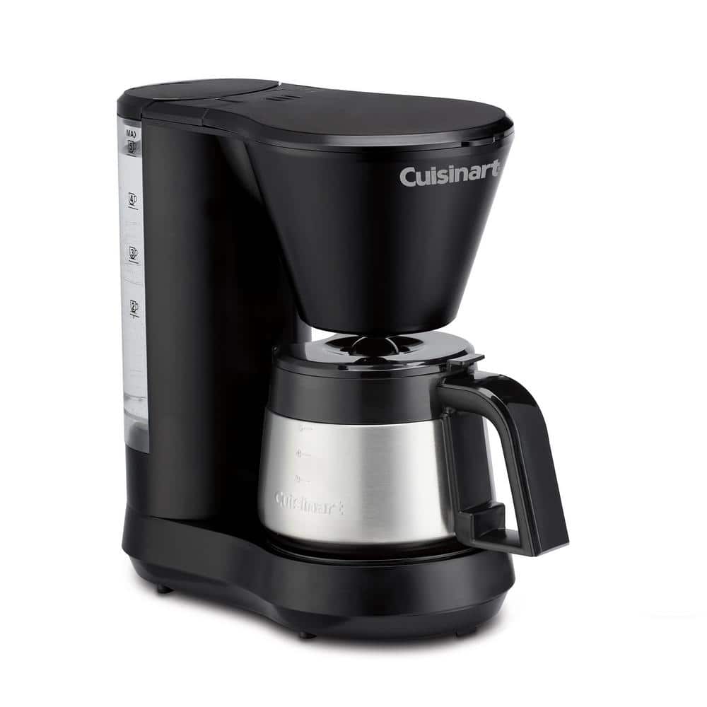 Compact Black and Stainless Steel Programmable Drip Coffee Maker