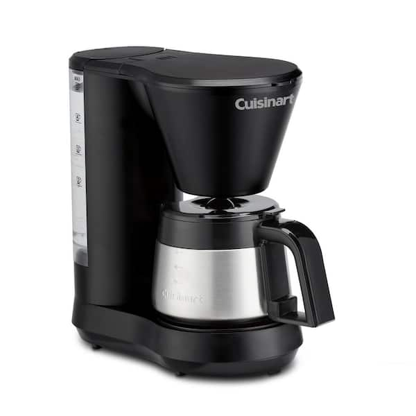 5 Cup Black Coffee Maker with Stainless Steel Carafe