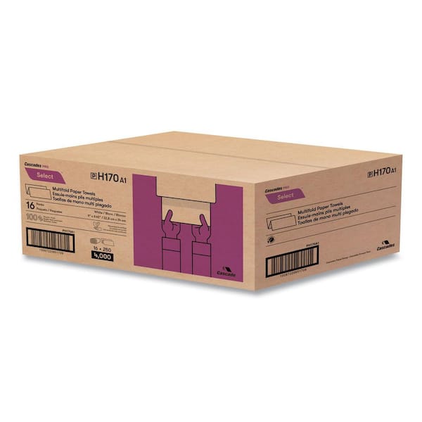 Cascades PRO 9.125 in. x 9.5 in. White Select Multi-Fold 1-Ply