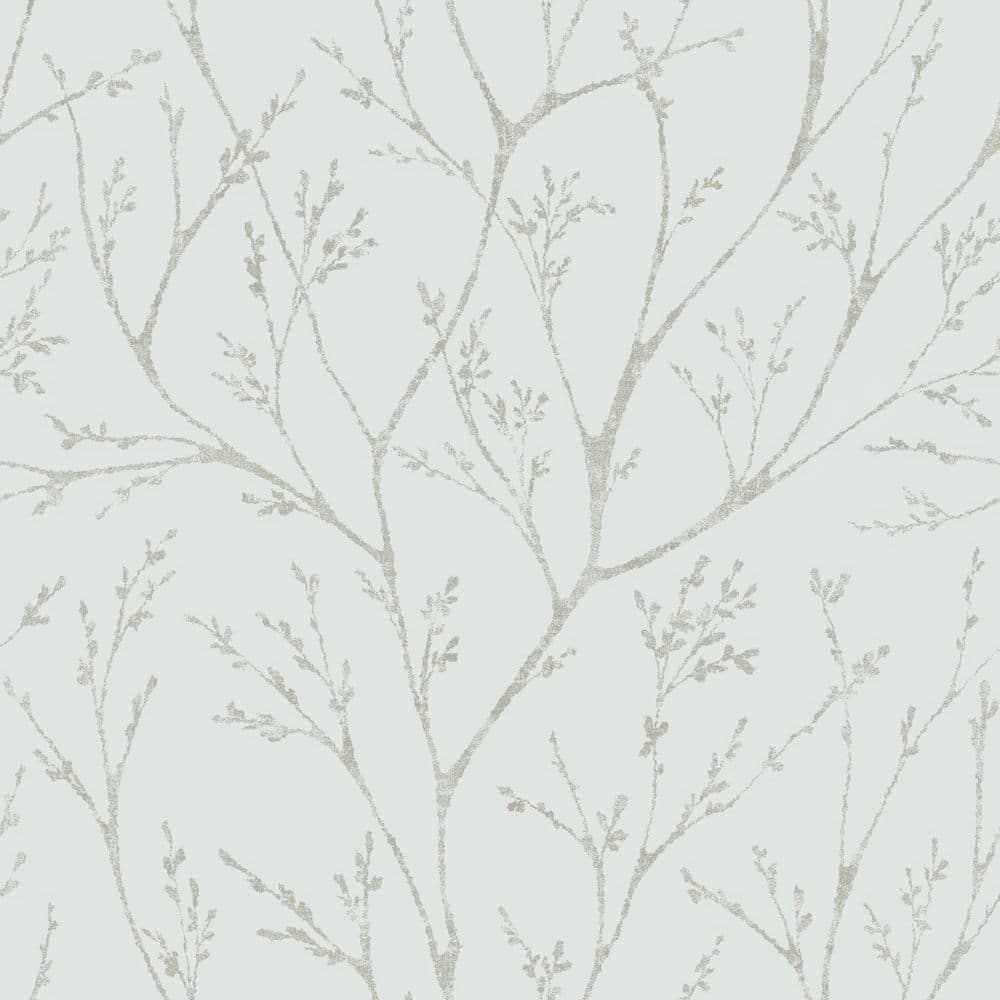 RoomMates 28.18 sq. ft. Tree Branches Blue Peel and Stick Wallpaper