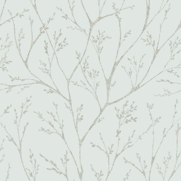 RoomMates 28.18 sq. ft. Tree Branches Blue Peel and Stick Wallpaper
