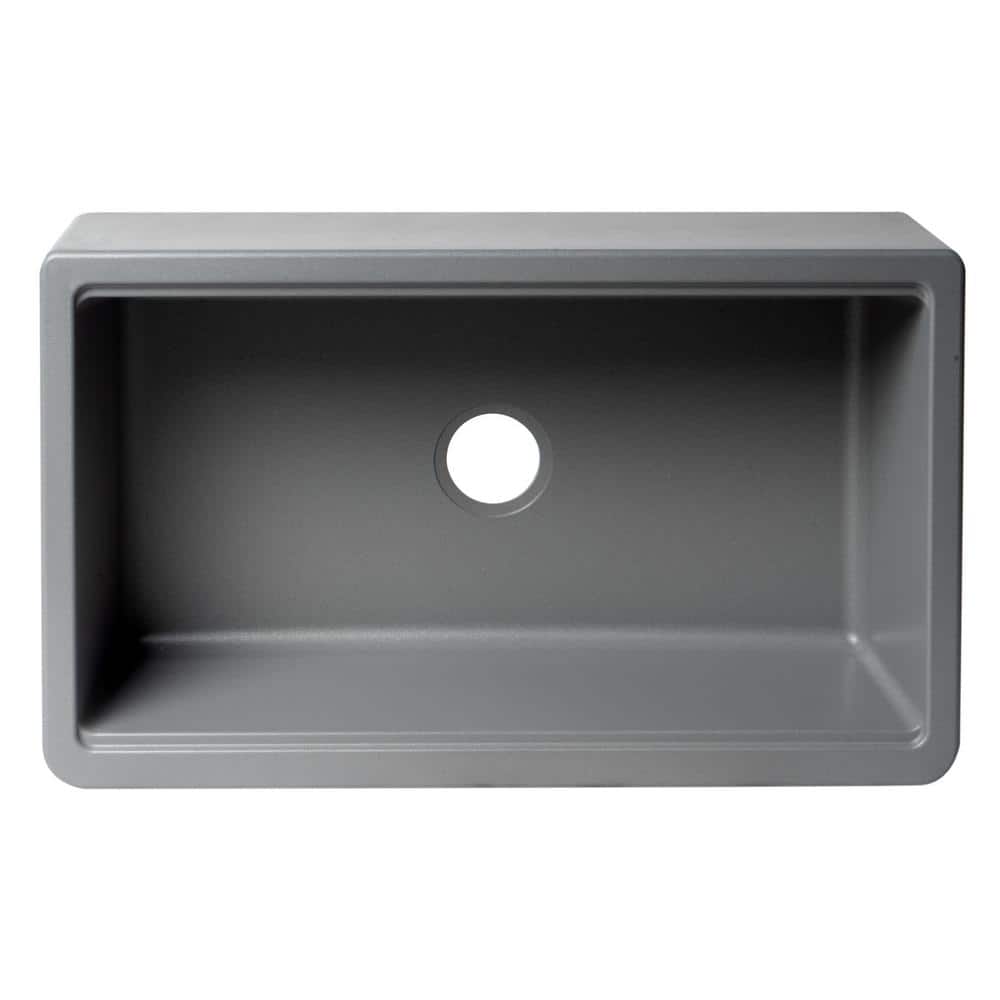 Titanium 33'' Granite Composite Single Bowl Farmhouse Sink