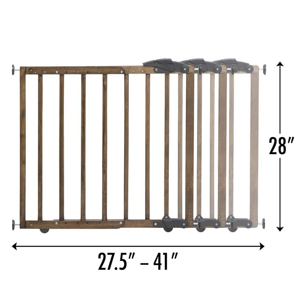 Natural Driftwood Wooden Pressure Mounted Stairway Gate