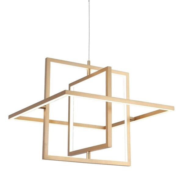 Zevni Swane 46-Watt 3-Light Integrated LED Brushed Gold