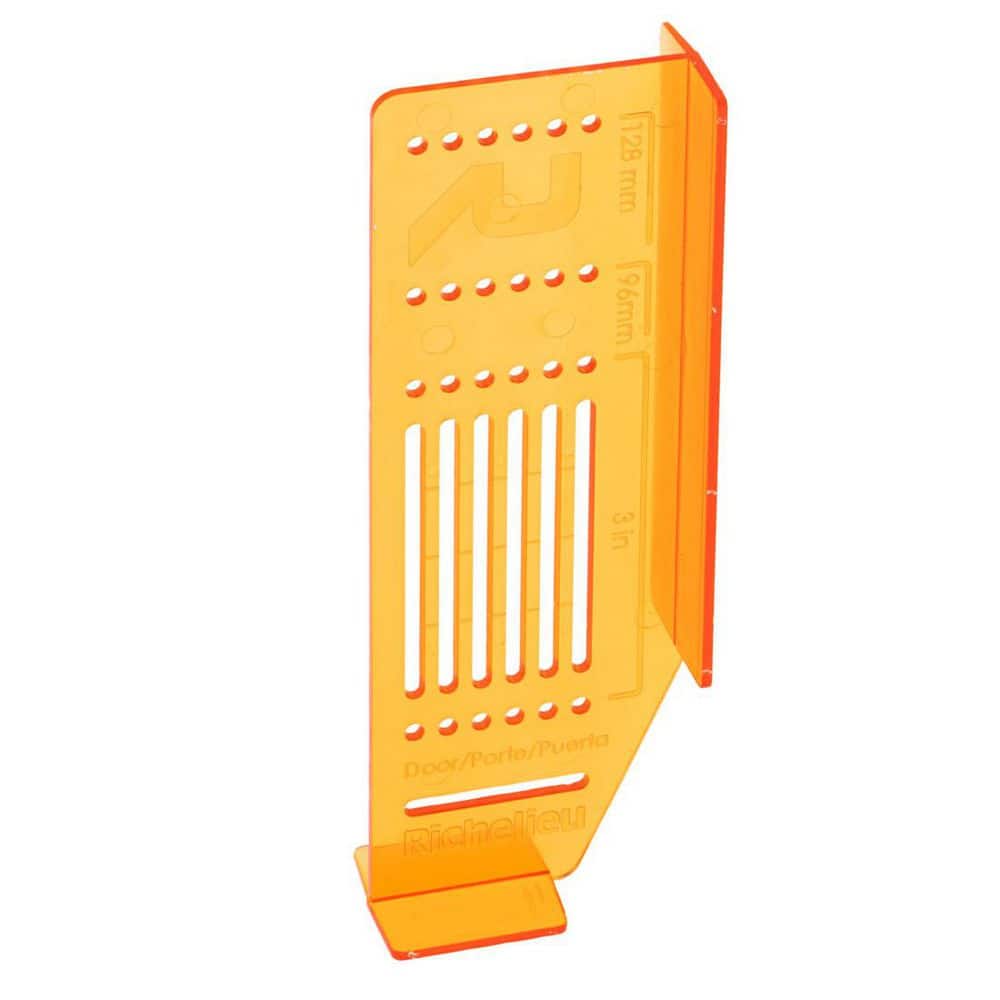 Orange Plastic Knob and Pull Drilling Template Kit