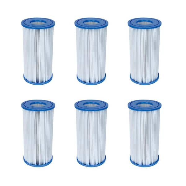 Bestway 4 in. Dia Type III A/C Pool Replacement Filter Cartridge (6-Pack)