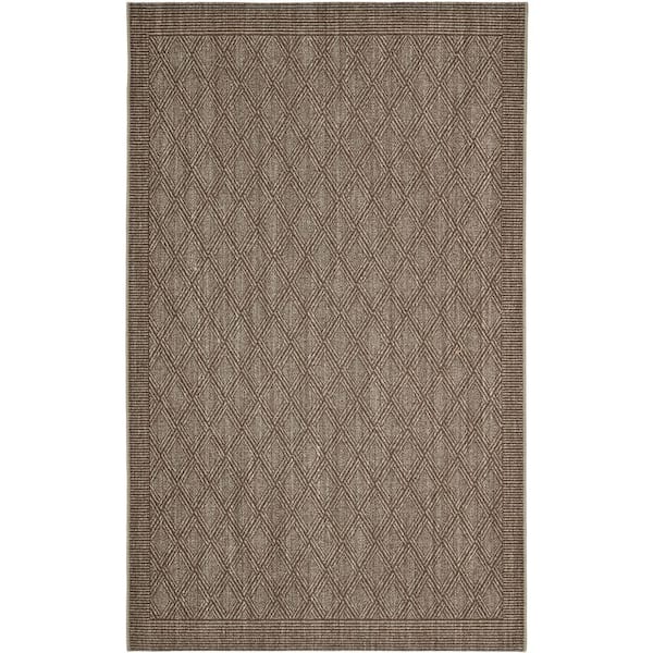SAFAVIEH Palm Beach Silver 6 ft. x 9 ft. Border Area Rug