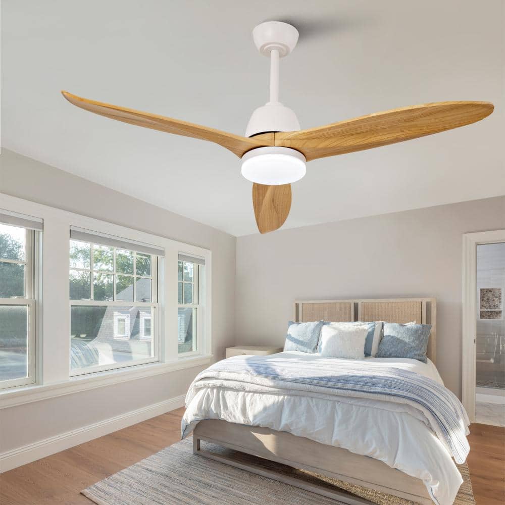 52 in. White Reversible Quiet DC Motor Downrod Mount Standard Fan with Remote Control Dimmable 6 Wind Speed price history on PriceWatchPro