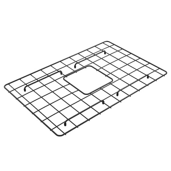 BOCCHI 22.25 in. L x 14.5 in. W Bottom Grid 2.0 in Matte Black for 27 in. 1360 Single Bowl Sink