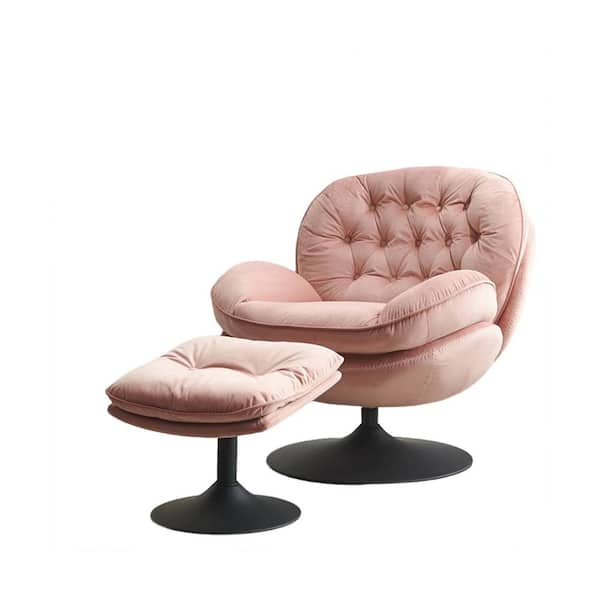 OSP Home Furnishings Papasan Chair with Pink Round Pillow Cushion and Cream  Wicker Weave BF25296CM-261 - The Home Depot