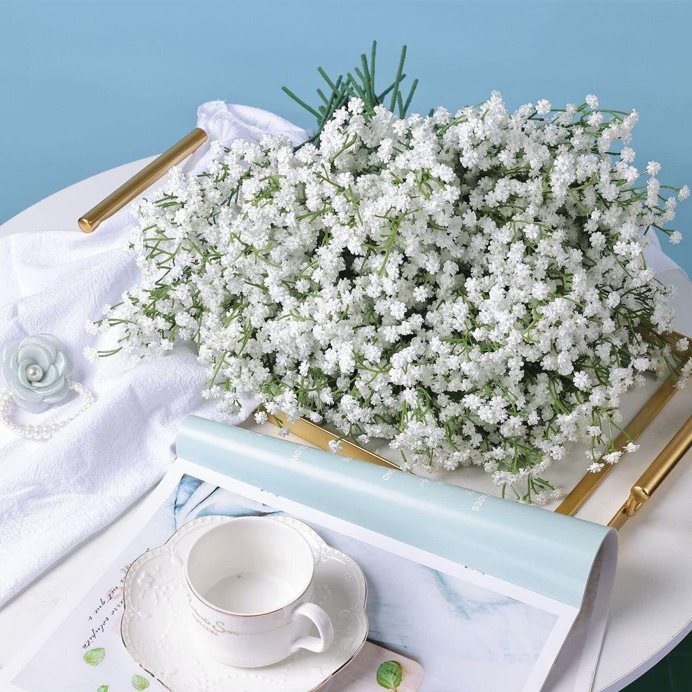 baby's breath♡プロフ要確！ 16.6 in. White Indoor/Outdoor Artificial Baby's Breath in Pot