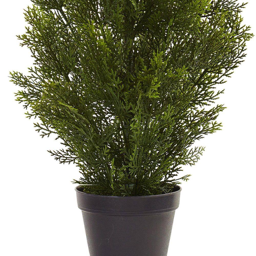 Elegant 3ft Mini Cedar Pine Silk & Plastic Outdoor Tree