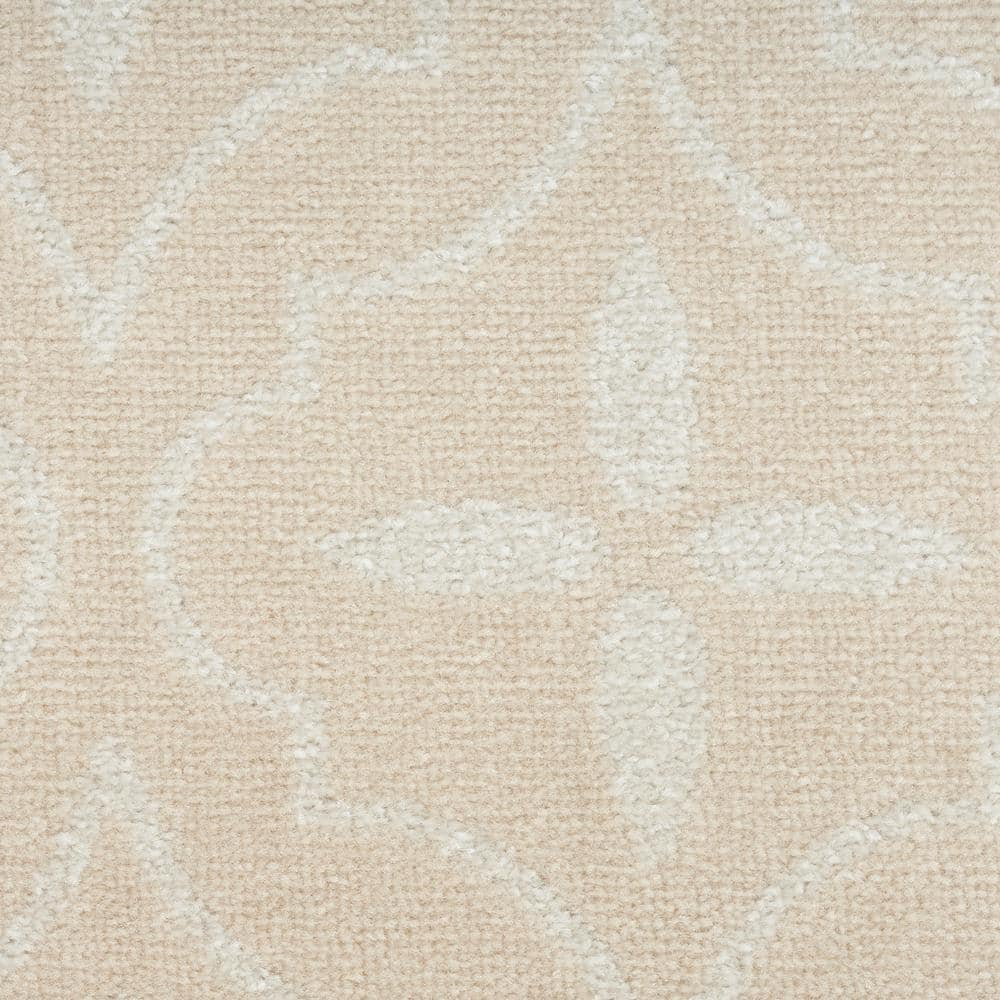 Ivory Beige 6' x 9' Synthetic Moroccan Trellis Area Rug